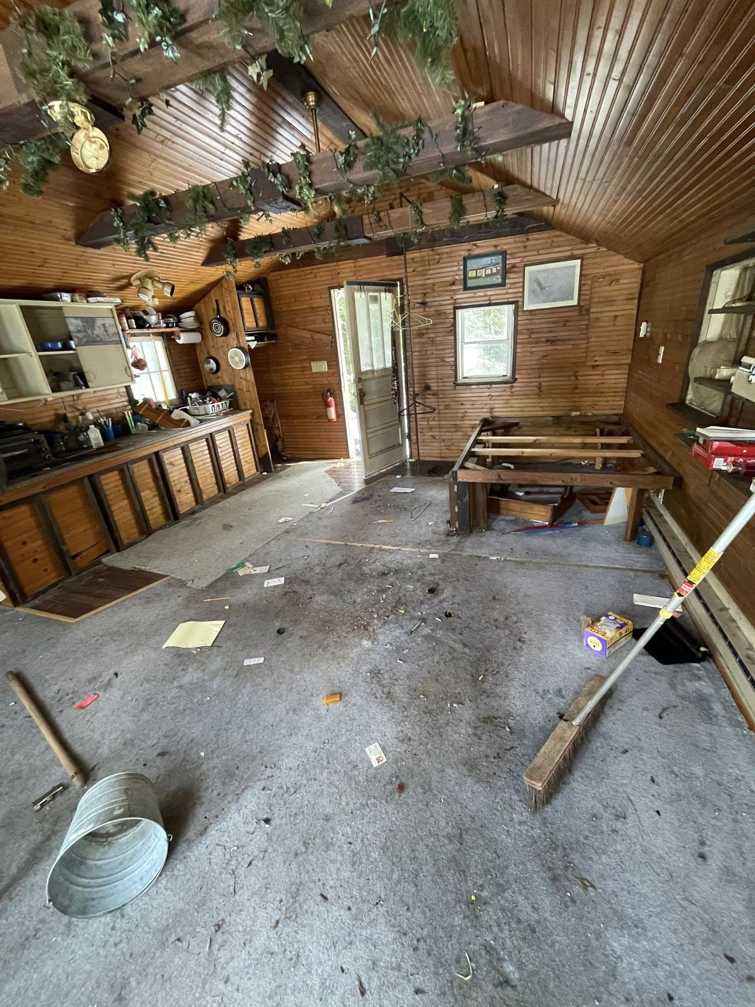 After — clean empty cabin interior